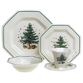Nikko Ceramics Christmastime 5-Piece Dinnerware Place Setting, Service for 1