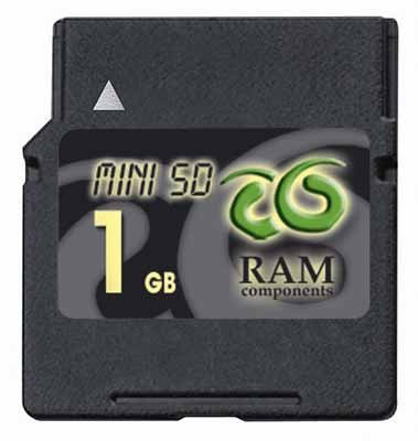 Speicherkarten: Ram Components MINI-SD Secure Digital MB Speicherkarte