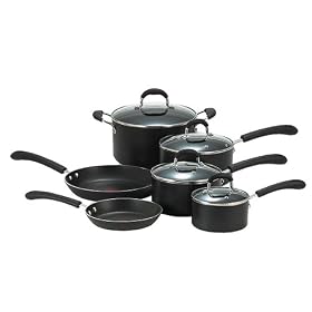 T-Fal Professional Cookware 10-pc. Set - Black by T-FAL