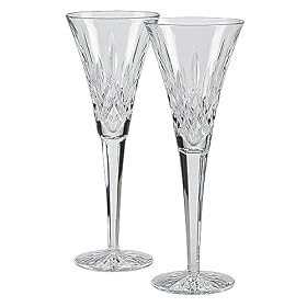 Waterford Lismore Toasting Flutes, Set of 2 by Crystal