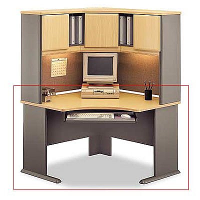 Advantage Savannah BeechSlate Gray Corner Desk