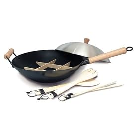 Concept Housewares WK-12910 14 Inch Wok Set Professional Non-Stick 7 Piece Set by Concept Housewares