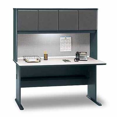 Bush Series A 60 inch Desk with Hutch - Slate 