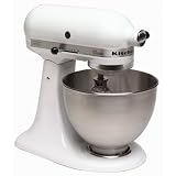 KitchenAid K45SS Classic 250-Watt 4-1/2-Quart Stand Mixer, White