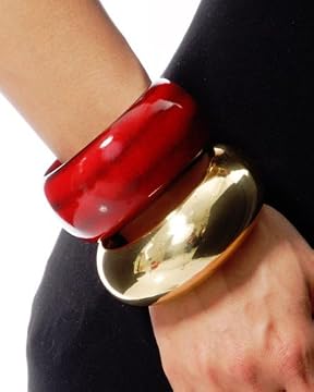 Colored Wood & Metal Bangles