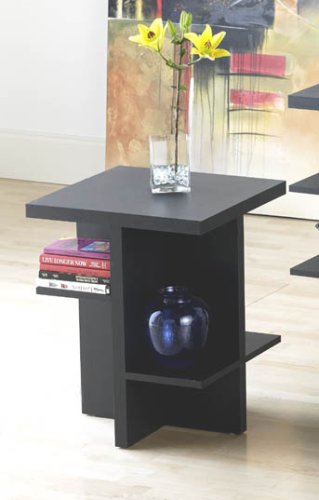 Contemporary Black End Table 