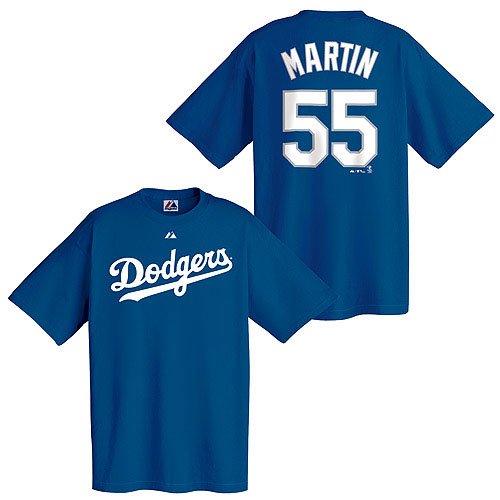 Russell Martin (Los Angeles Dodgers) Name and Number T-Shirt (Royal)