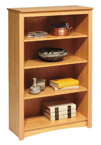 Sonoma 48 inch Bookcase in Maple Finish with 4 Shelves By Prepac Furniture 