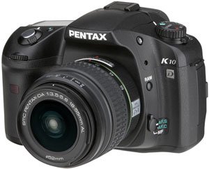 Pentax K10D 10.2MP Digital SLR Camera with Shake Reduction and 18-55mm f/3.5-5.6 Lens 