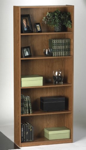 Ameriwood 03353GM 5-Shelf Bookcase - Manor Oak