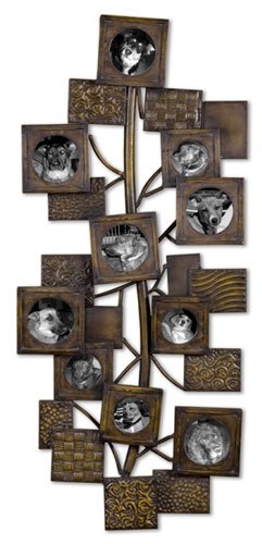 Uttermost 13443 Perlita Hand Forged/Embossed Metal Photo Frame in Distressed Cocoa Brown