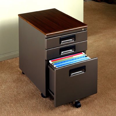 Studio RTA Office Line Mobile Pedestal (pewter/rose)