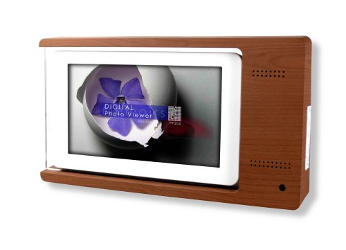 7 inch WIDE Screen Digital Photo Viewer Wooden Frame MP3 WMA MPEG4 multimedia Player