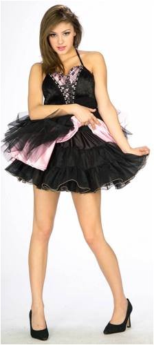 Sexy Adult Costume Accessories Womens Crinoline Slip Petticoat Sexy Short Black Flair Skirt Gold Trim
