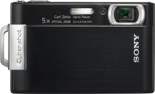 Sony Cybershot DSC-T200 8.1MP Digital Camera with 5x Optical Zoom with Super Steady Shot Image Stabilization (Black)