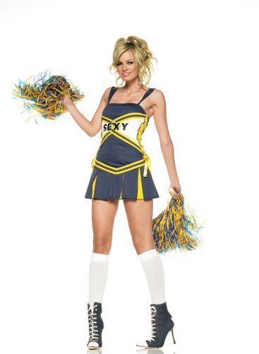 Sexy 2Pc Cheerleader Spirit Cheer Girl Halloween Costume