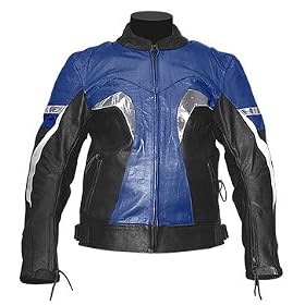 Buy Blue Motorcycle Racing Leather Jacket with CE Armor