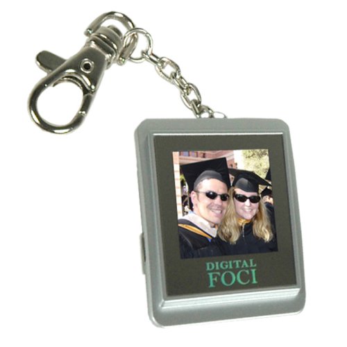 Digital Foci Pocket Album 1.5 inch Keychain Digital Photo Viewer (Silver)