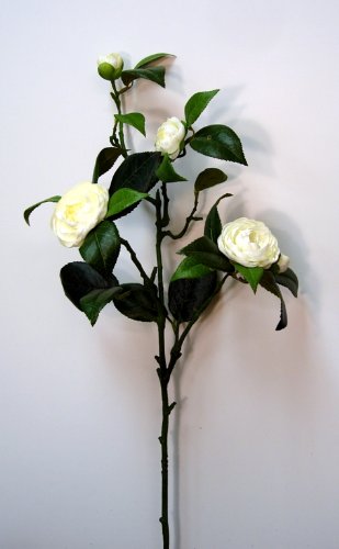 Camellia Spray w/2 Flowers, 2 Buds & Leaves