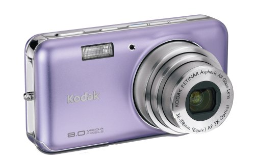 Kodak EasyShare V803 8MP Digital Camera with 3x Optical Zoom (Mystic Purple) 