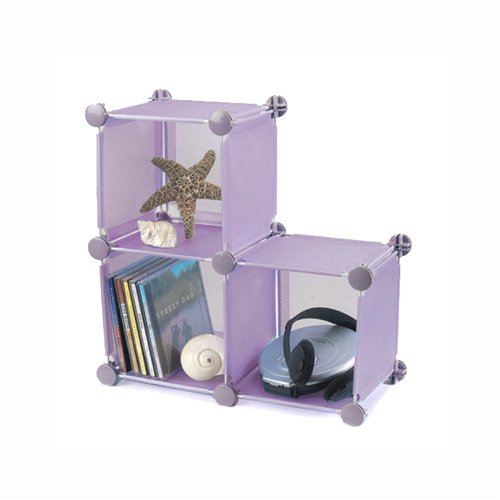 Small Storage Cubes - Set of 3 - Purple by Industrial Wire Products