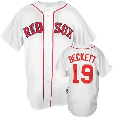 Josh Beckett Boston Red Sox Home White MLB Replica Jersey