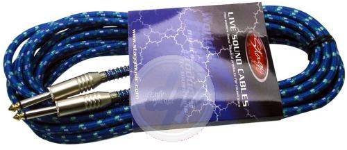 Festplatten: STAGG Tweed Klinkenkabel 6m, blau