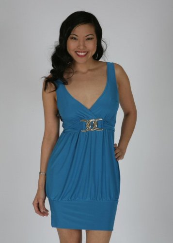 Sexy Mini Salsa Party Dress with Belt