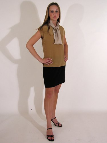 Sexy Silk Mini Skirt by Royal Silk - Black - 35-36 XL