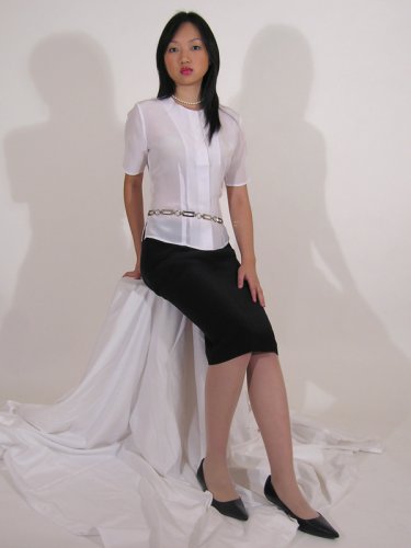 Sexy Long Silk Skirt by Royal Silk - Black - 27-28 Petite
