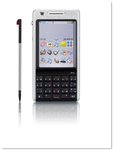 Sony Ericsson P1i Unlocked Cell Phone with 3.2 MP Camera, 3G, Wi-Fi, MP3/Video Player, Memory Stick Micro Slot--International Version with No Warranty (Silver Black)