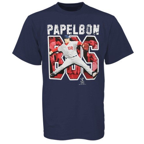 Boston Red Sox #58 Jonathon Papelbon Navy Blue Youth Hometown Player T-shirt