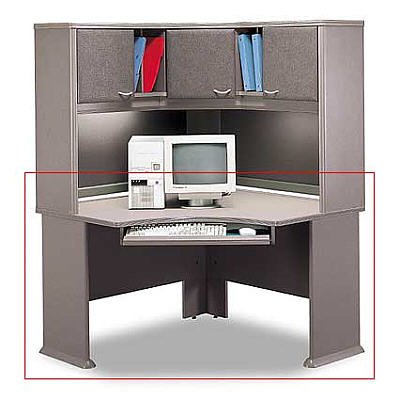 Advantage White SpectrumPewter Corner Desk