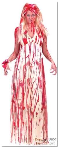 Women's Bloody Prom Dress Costume
