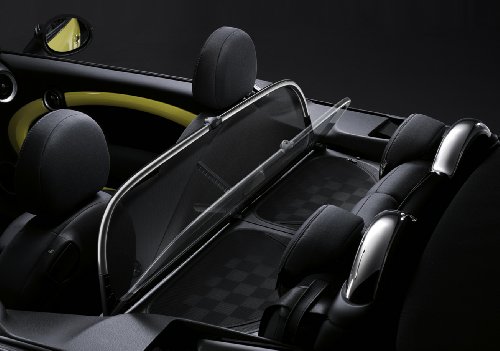 MINI Cooper Convertible Wind Deflector - Black - fits model year 2009 and 2010