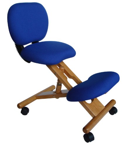 Wooden Ergonomic Kneeling Posture Office Chair with Reclining Back [WL-SB-310-GG] 