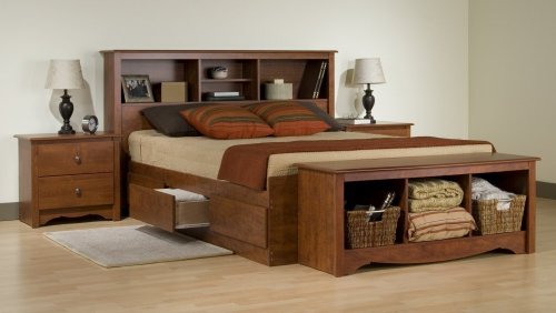 Bedroom Furniture Set 3 in Cherry - Monterey Collection - Prepac Furniture - MTR-BSET-3
