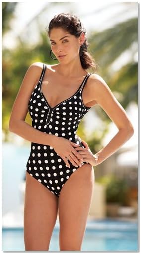 sexy woman polka dot maillot