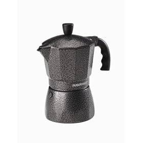 Farberware 3-Cup Stovetop Espresso Maker, Charcoal Pebbled Finish by Espresso Machines