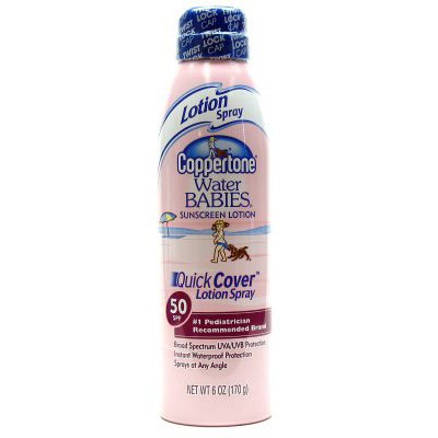 Coppertone Waterbabies Spf #50 Quick Cover Spray Lotion 6 oz.