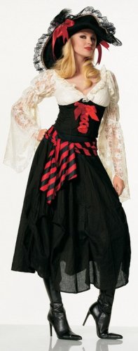 Sexy Halloween Costume Female Lady Pirate Plus Size Swashbuckler Buccaneer Skirt Dress Outfit