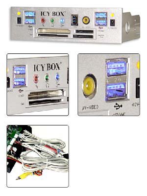 RaidSonic IB-861-S 50 in eins Kartenleser mit Multiportfrontblende silber
