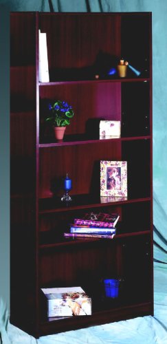 5 Shelf Bookcase in Mahogany - Wall Street Collection AZURA 254 
