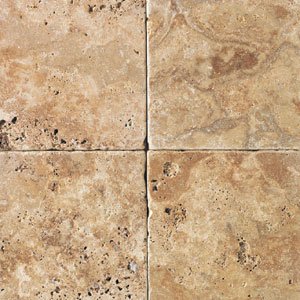 Daltile Tumbled Natural Stone 12 x 12 Sienna Gold Ceramic Tile