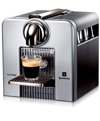 Nespresso D185/AL Le Cube Automatic Machine, Aluminum