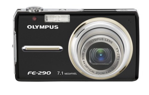 Olympus Stylus FE-290 7MP Digital Camera with 4x Wide Angle Optical Zoom (Black)