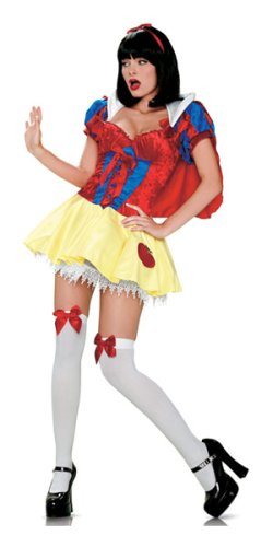 Sexy Snow White Princess Halloween Costume W/Cape
