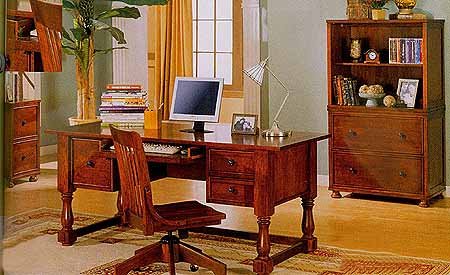 Wood Home Office Set