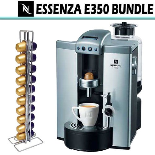 Nespresso E350 Romeo Single-Serve Automatic Espresso Machine with Swissmar Capstore Vista 20 for Nespresso Capsules