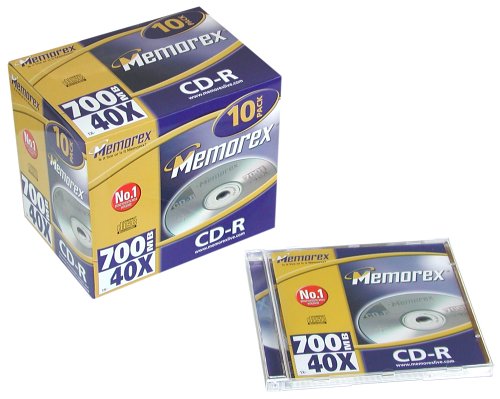 MP3 Player: Memorex CDR 80MIN 700MB 40XSPEED 10PK CD-Rohlinge